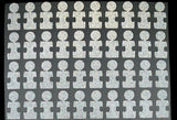 Foresight clubface dots with autism awareness applicator tab in a sheet. 