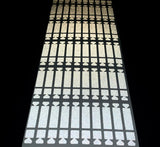 a sheet XO launch monitor markers on a sheet with a black background. 