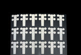 A set of white reflective dots arranged in a grid pattern on a black background, likely used for golf club data on a launch monitor.